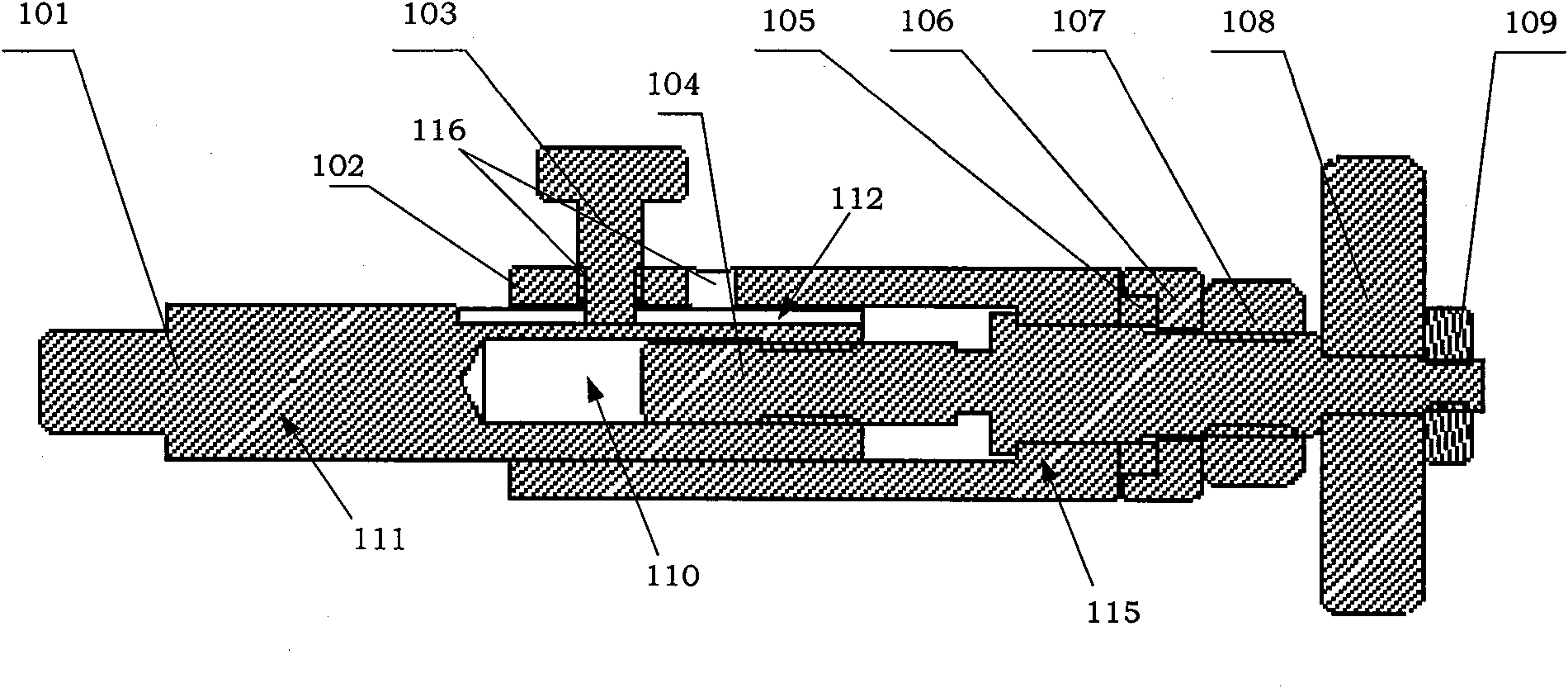 Position adjusting and positioning device of capacitive displacement and vibration sensor