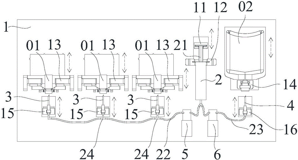 Medicine dispensing device for a Penicillin bottle and medicine dispensing method