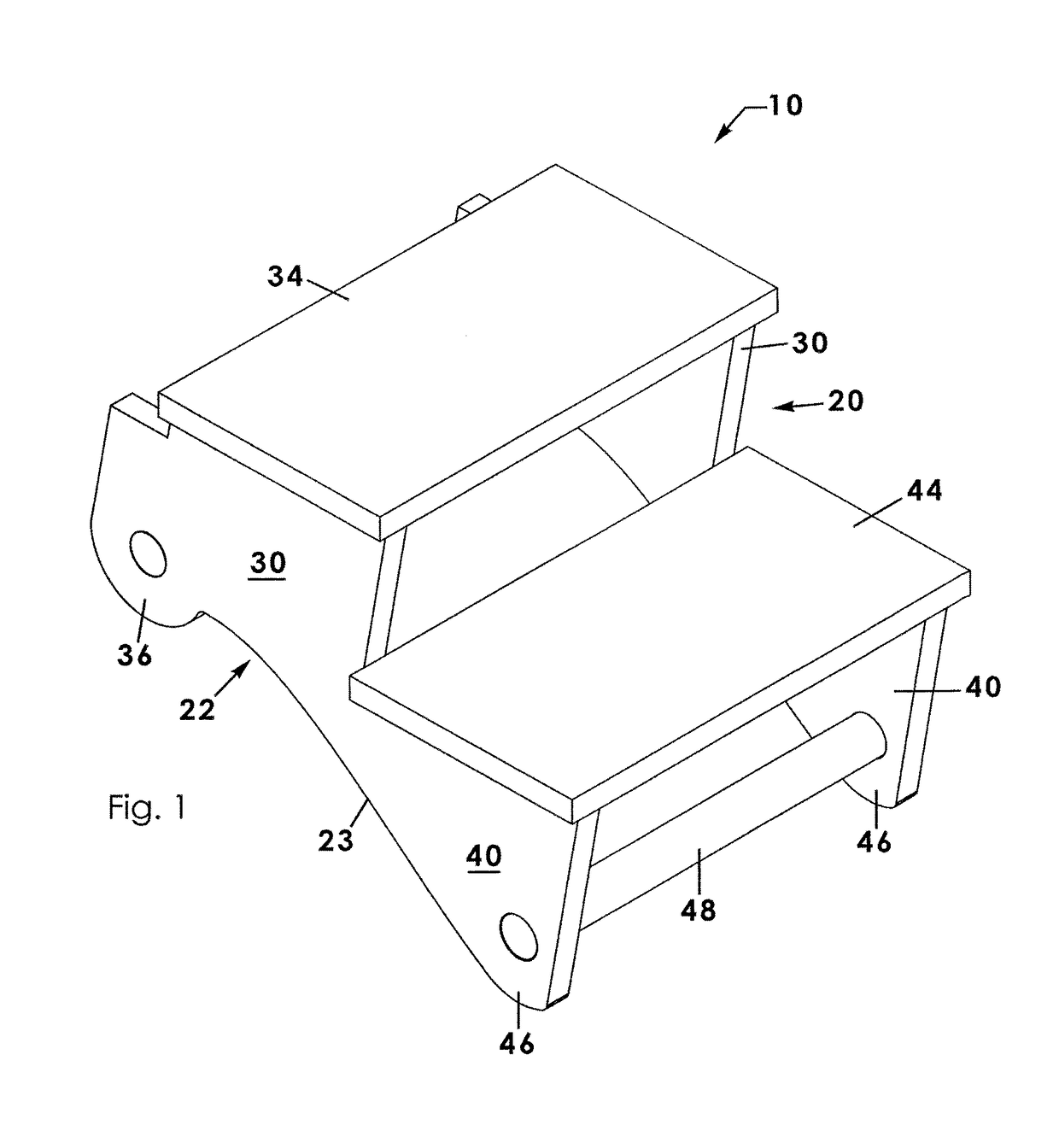 In-cabinet step stool