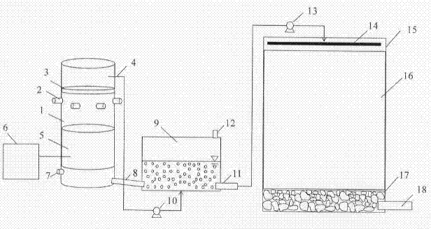 Device and method for treating landfill leachate with low-temperature plasma coupled biological method