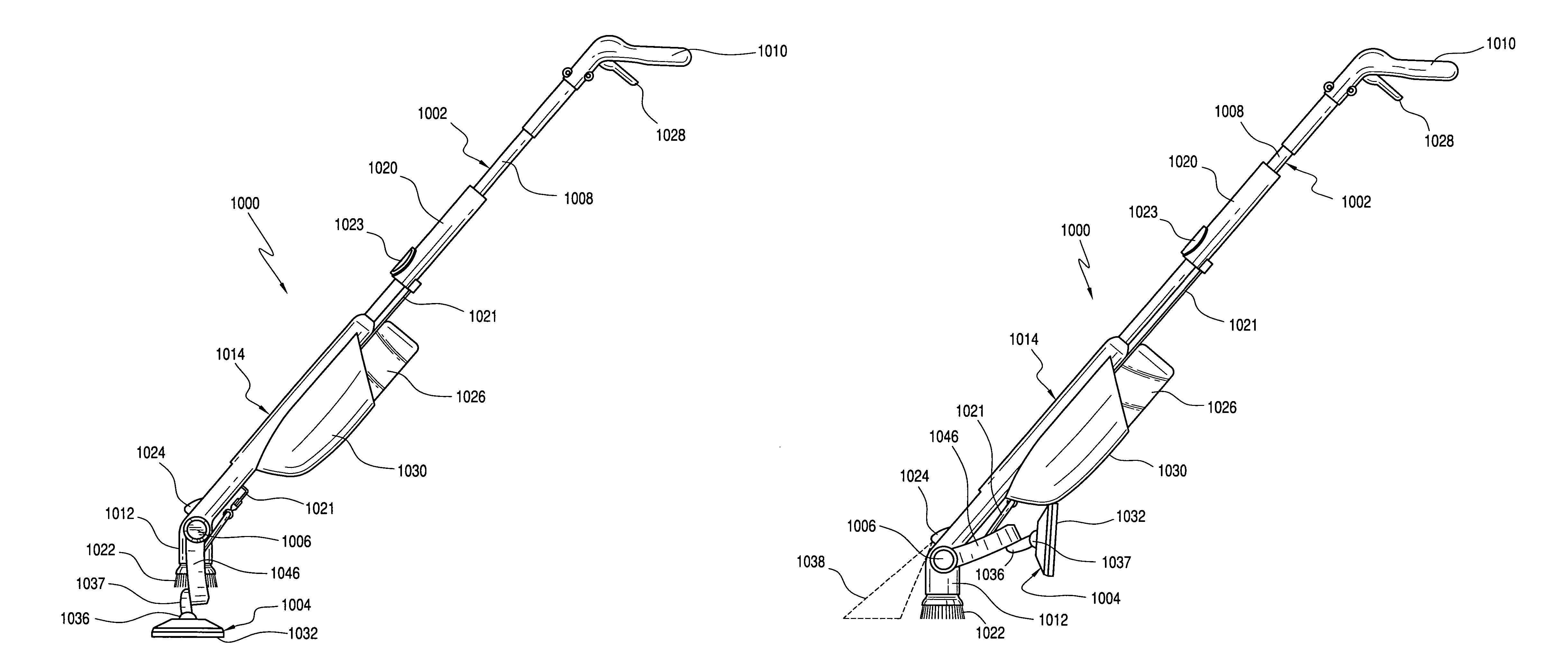 Power mop with exposable scrub brush