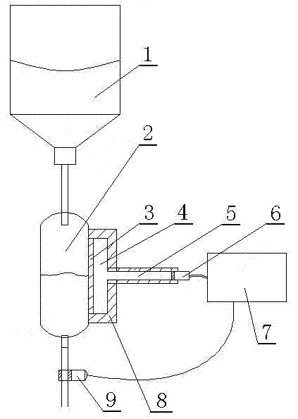 Infusion drop monitoring system on basis of sound wave vibration signal