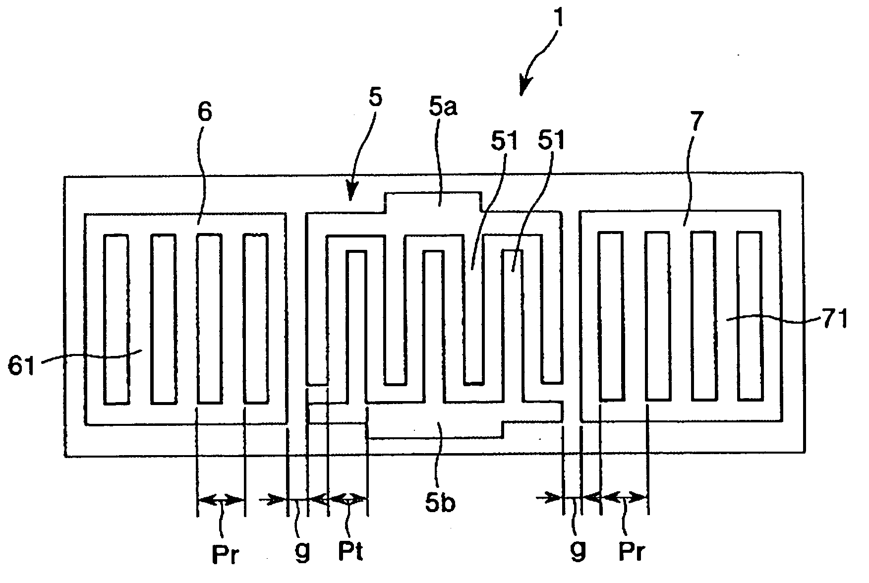 Surface acoustic wave element and electronic equipment provided with the element