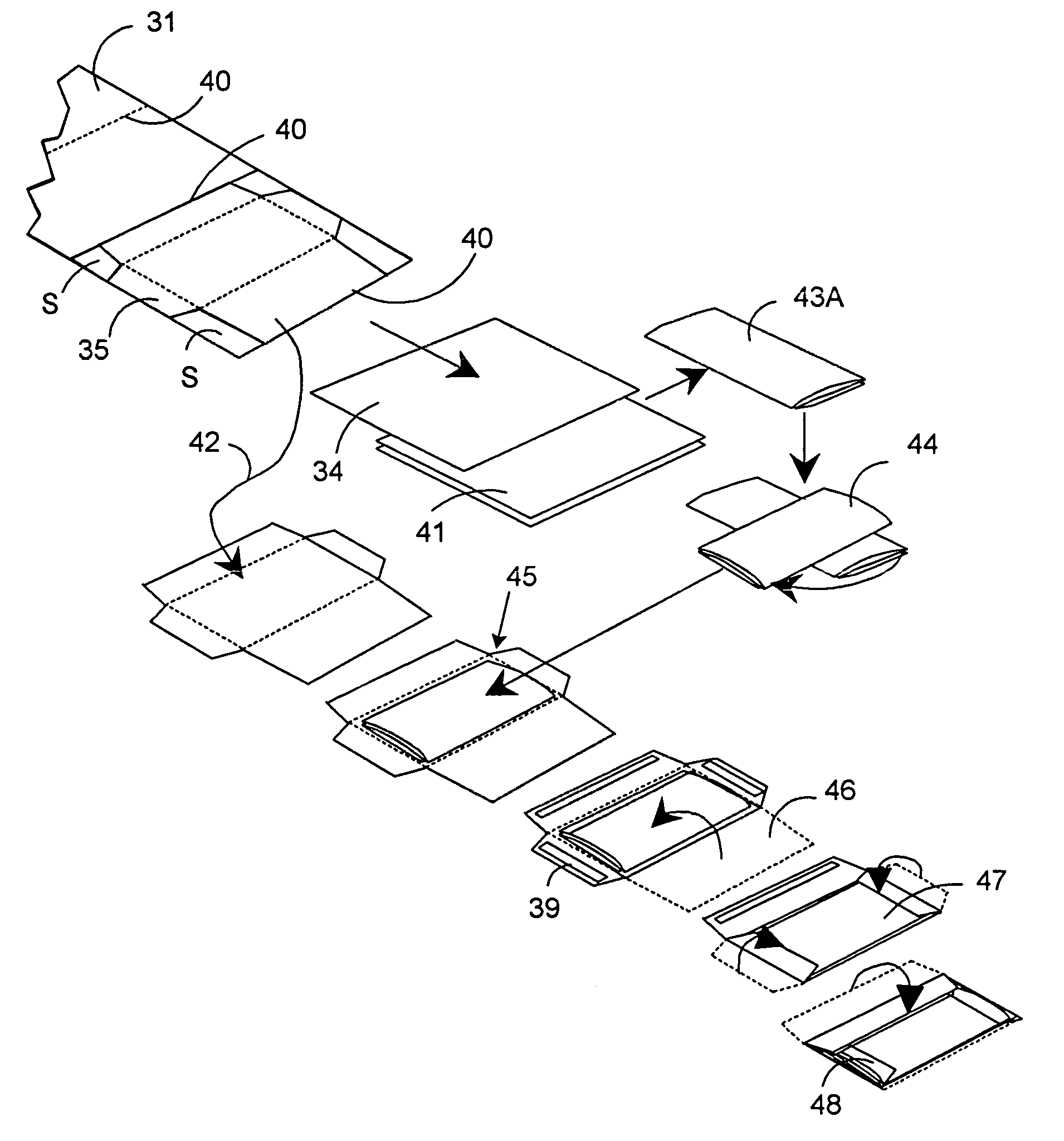 Method and system for creating mailpieces from a single continuous web of printed material