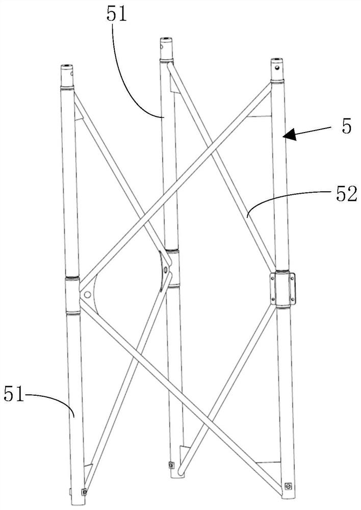 Folding type steel support packing device and packing method thereof