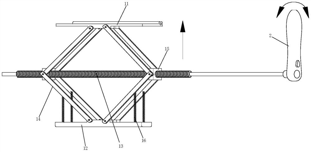 Mechanical lifting device capable of being expanded and adjusted