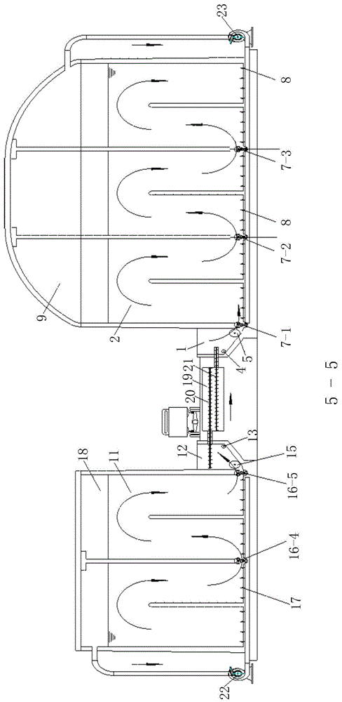 A horizontal large-scale continuous biogas dry fermentation device and method