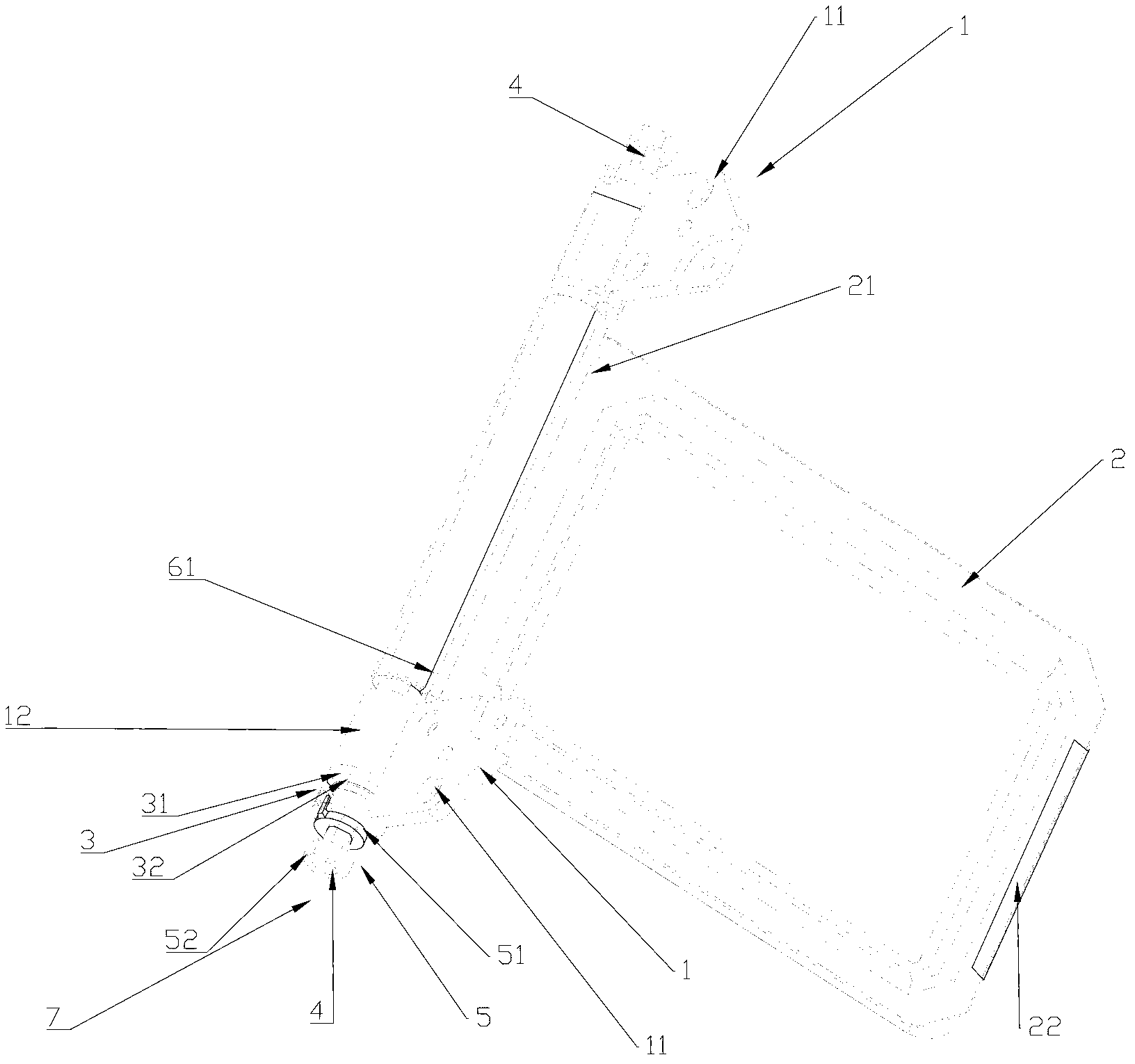 Display screen supporting frame with adjustable tilt angle