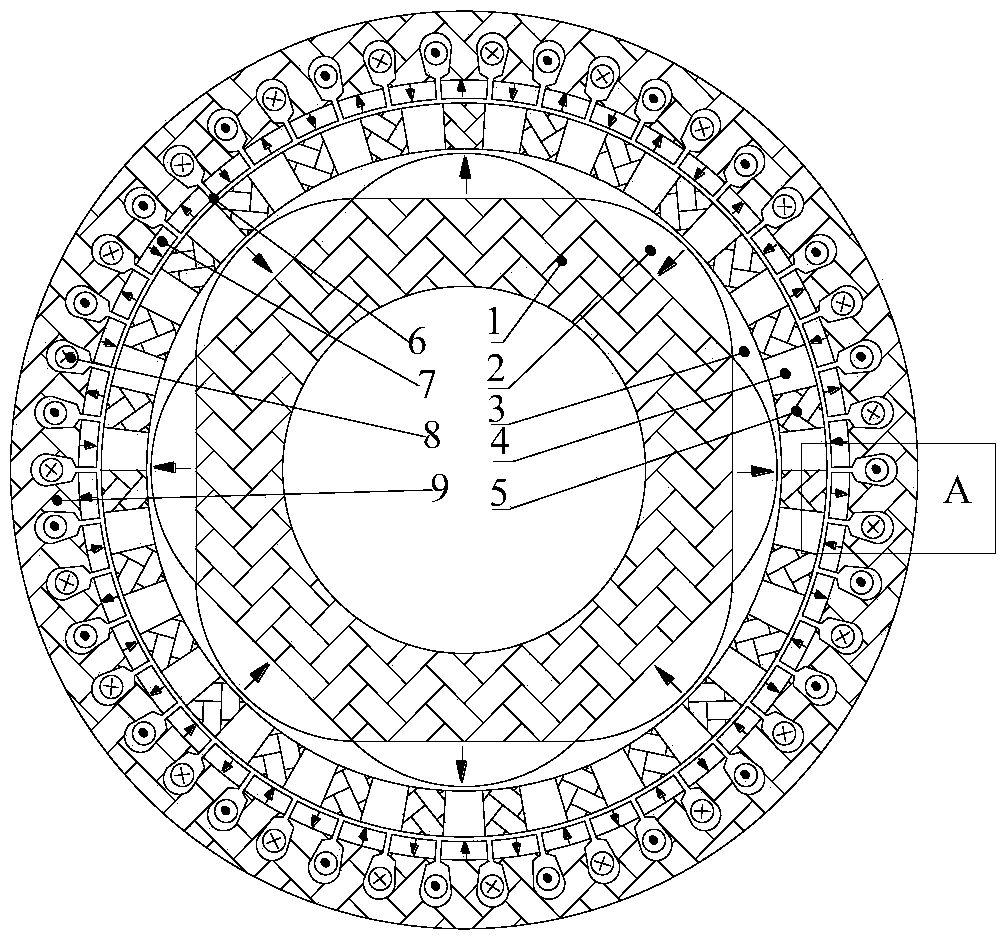 Magnetic gear device with improved transmission stability