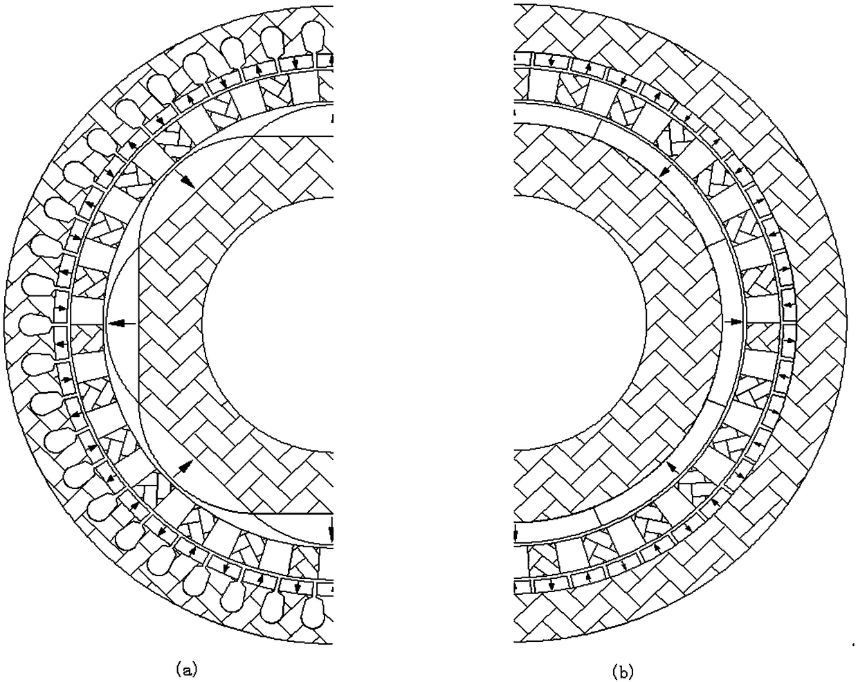 Magnetic gear device with improved transmission stability