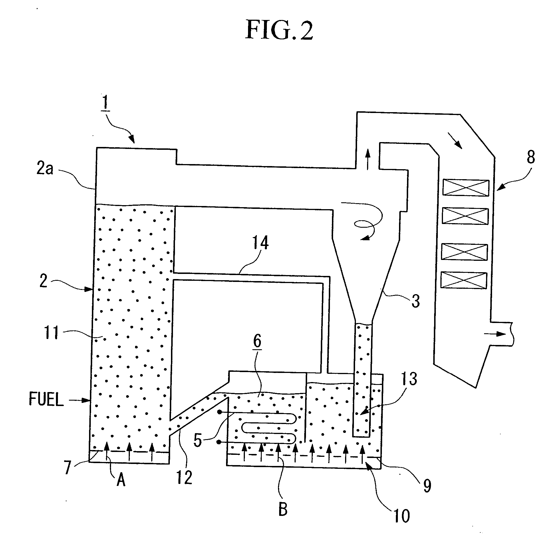 Circulating fluidized bed boiler