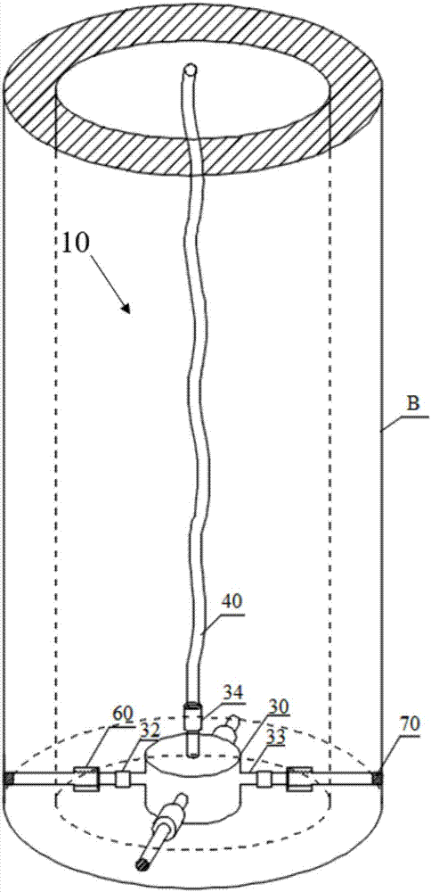 Grouting device and grouting method