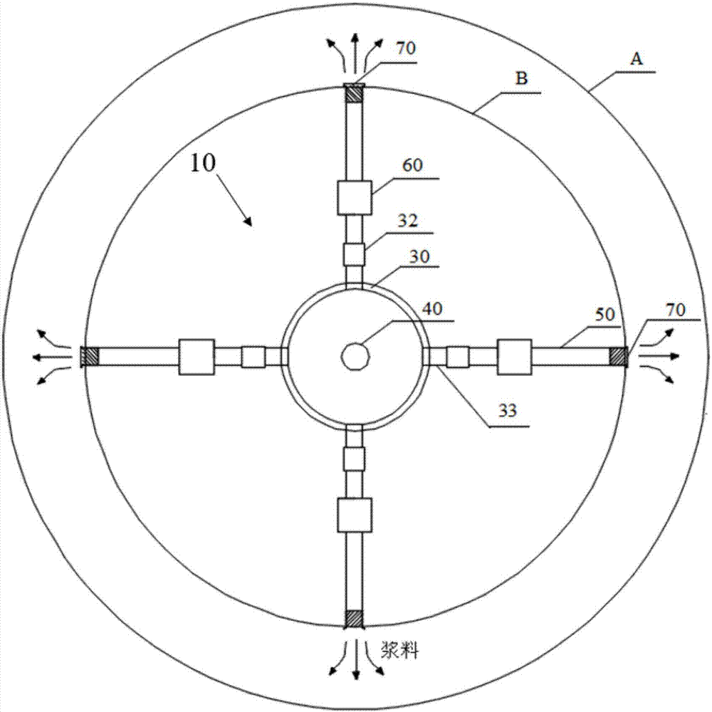 Grouting device and grouting method