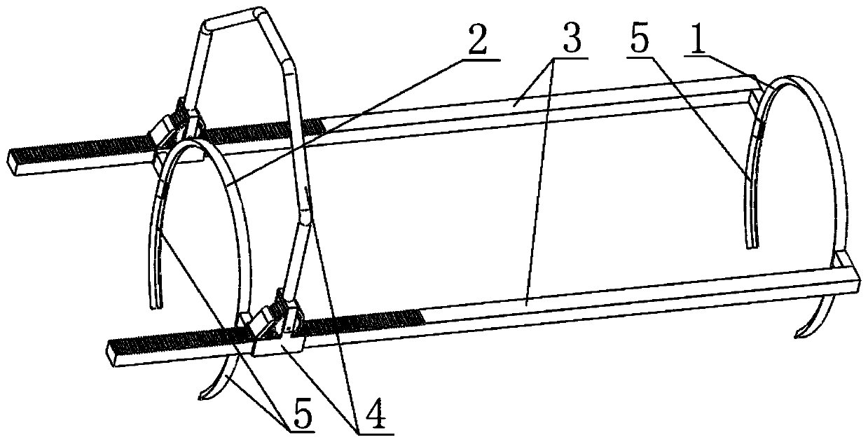 Corrugated pipe bearing and inserting auxiliary device