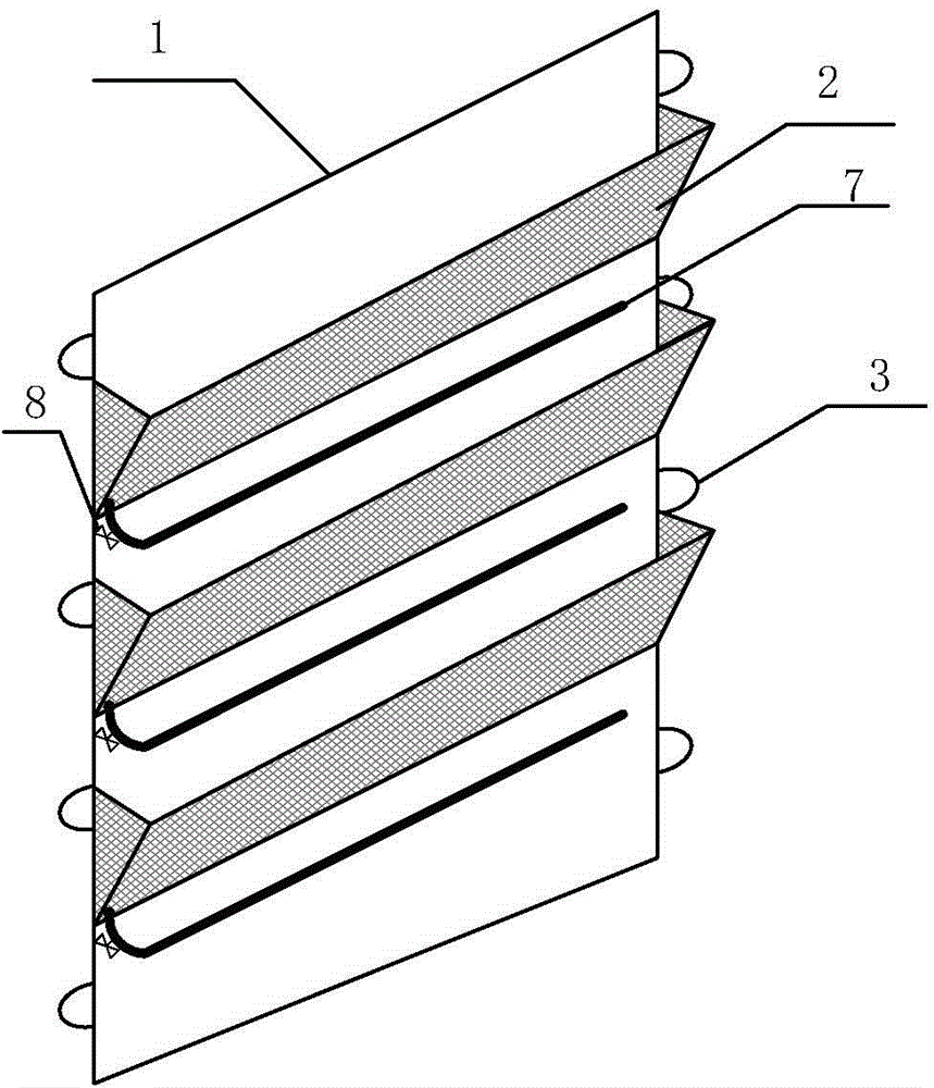 Protecting structure for big-gradient stone slope