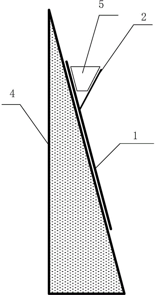 Protecting structure for big-gradient stone slope