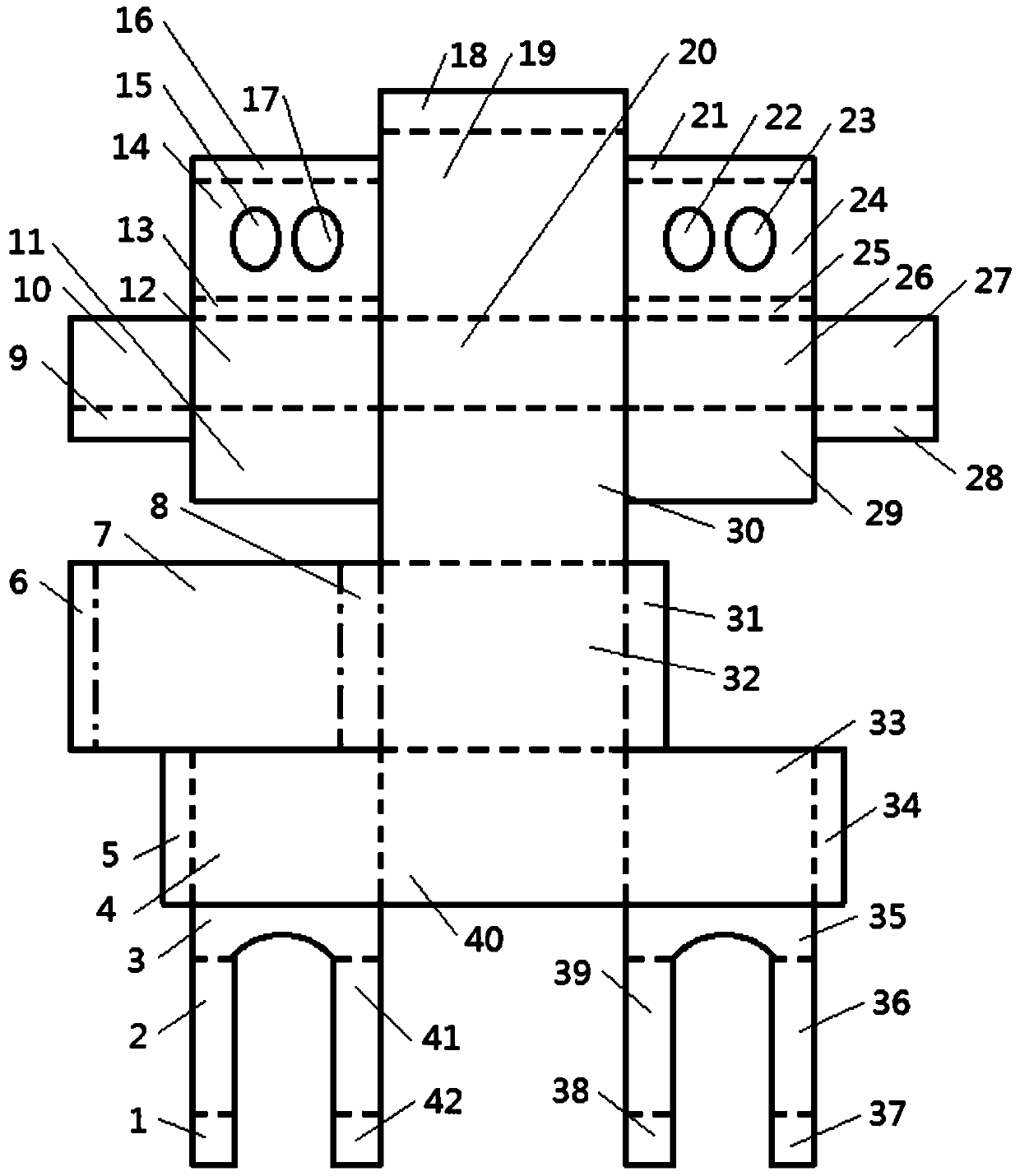 Three-layered packing box