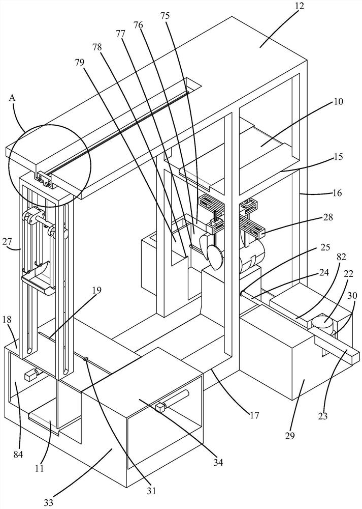 Take-out food bagging, packaging and order pasting machine