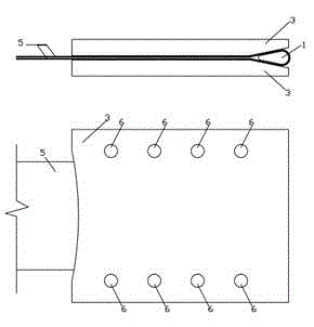 Fiber belt-anchoring device having wedge plate