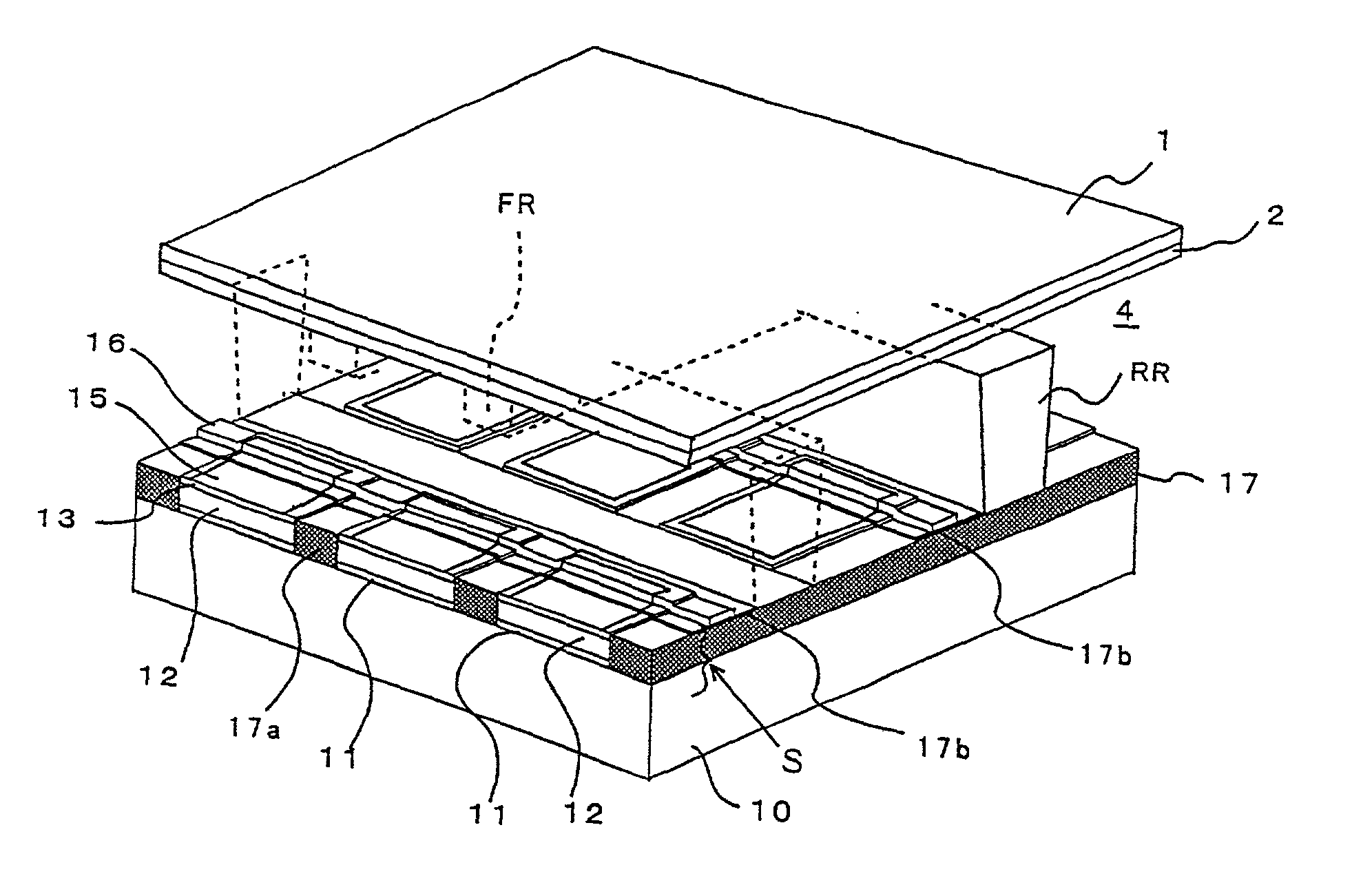 Flat panel display device utilizing electron emission devices