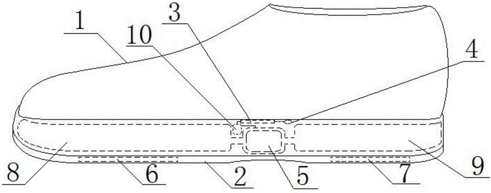 Intelligent electrically-controlled driven shoe with front and rear air cushions