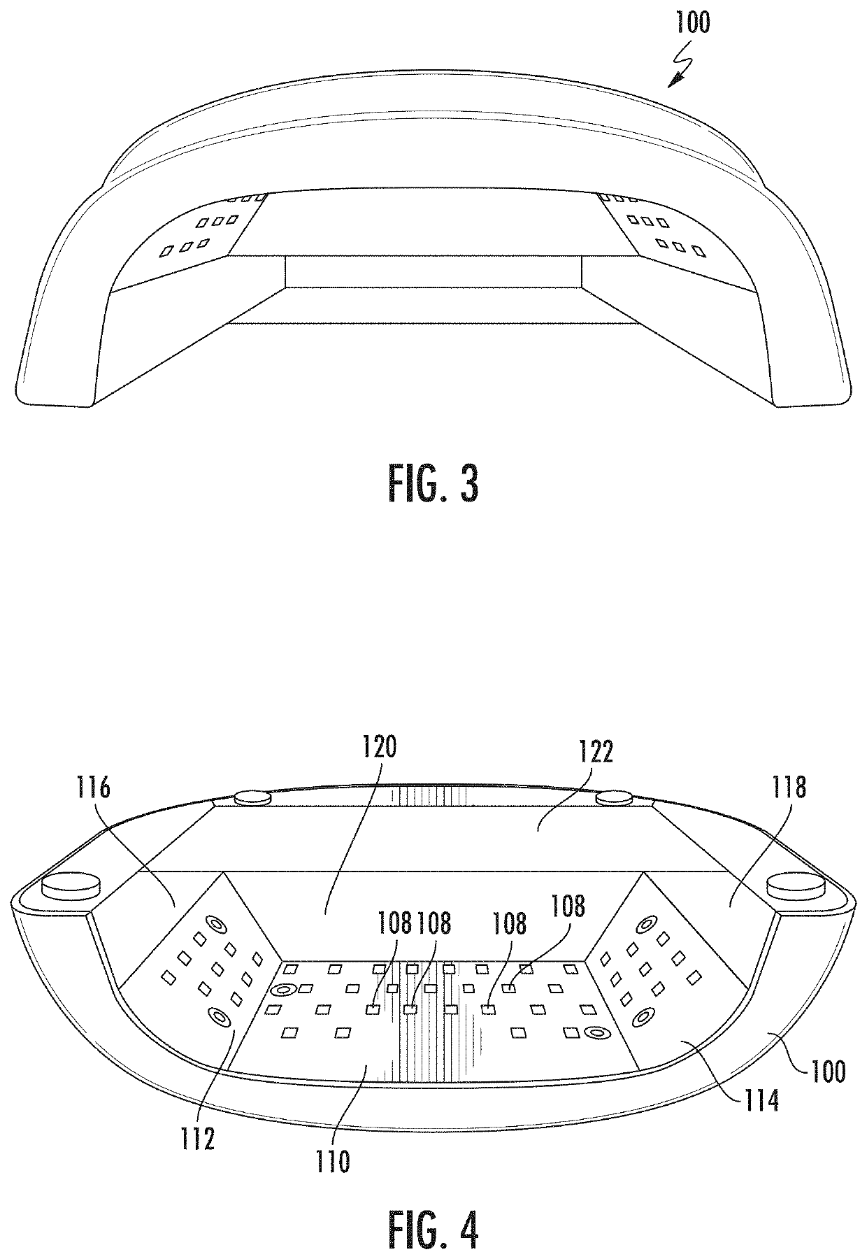 Nail lamp with rechargeable battery pack and exterior lighting