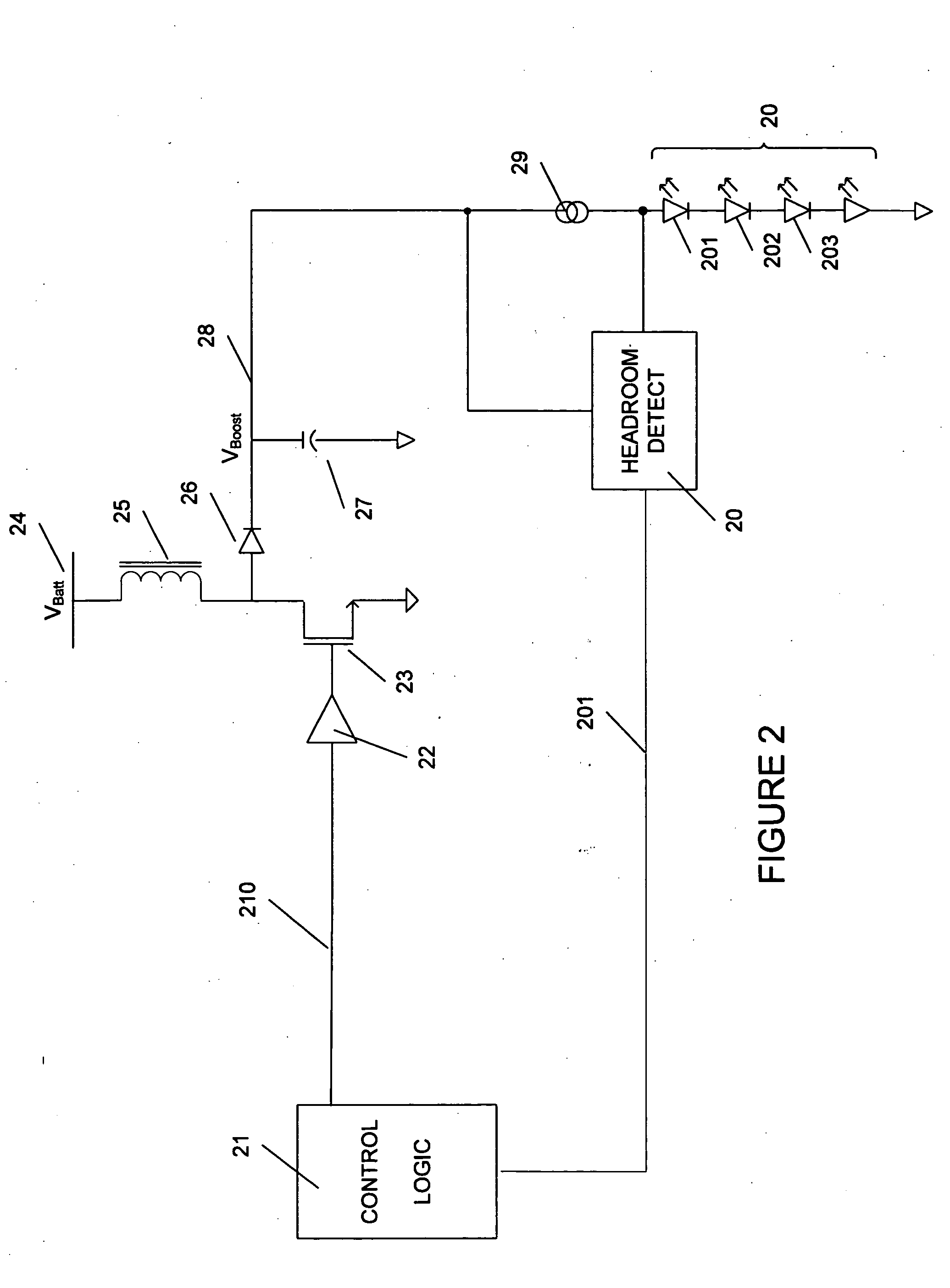 Automatic voltage selection for series driven LEDs