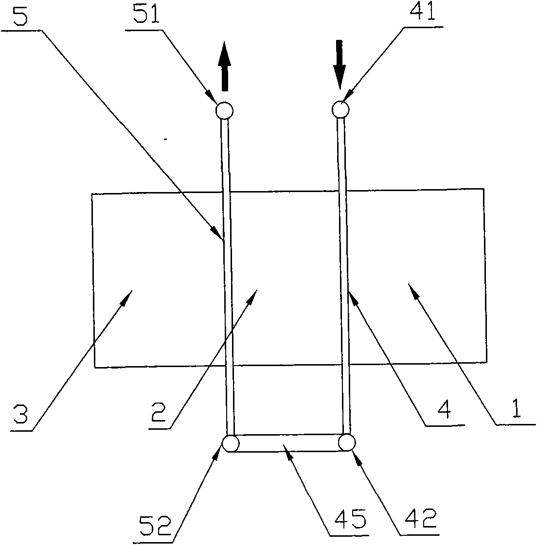 Cooling type clapboard for U-shaped stuff back-feeder