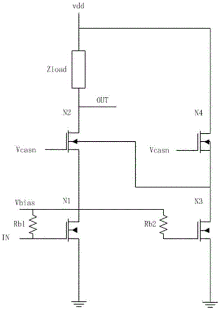 Common-source common-gate amplifier and common-emitter common-gate amplifier