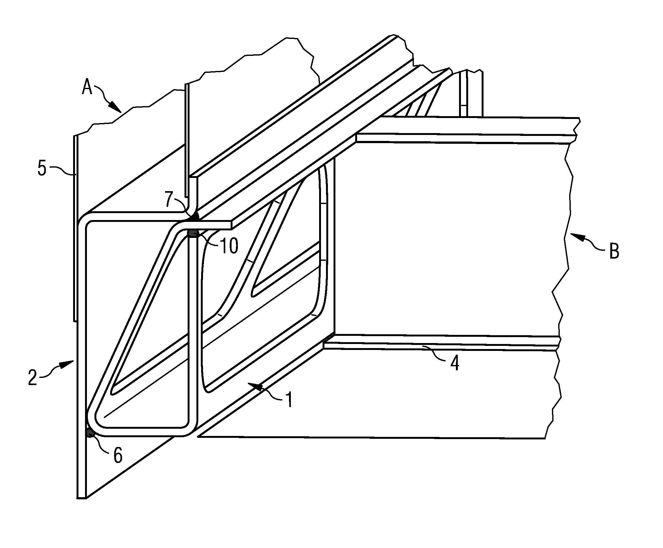 Reinforced longitudinal beam for a railway vehicle