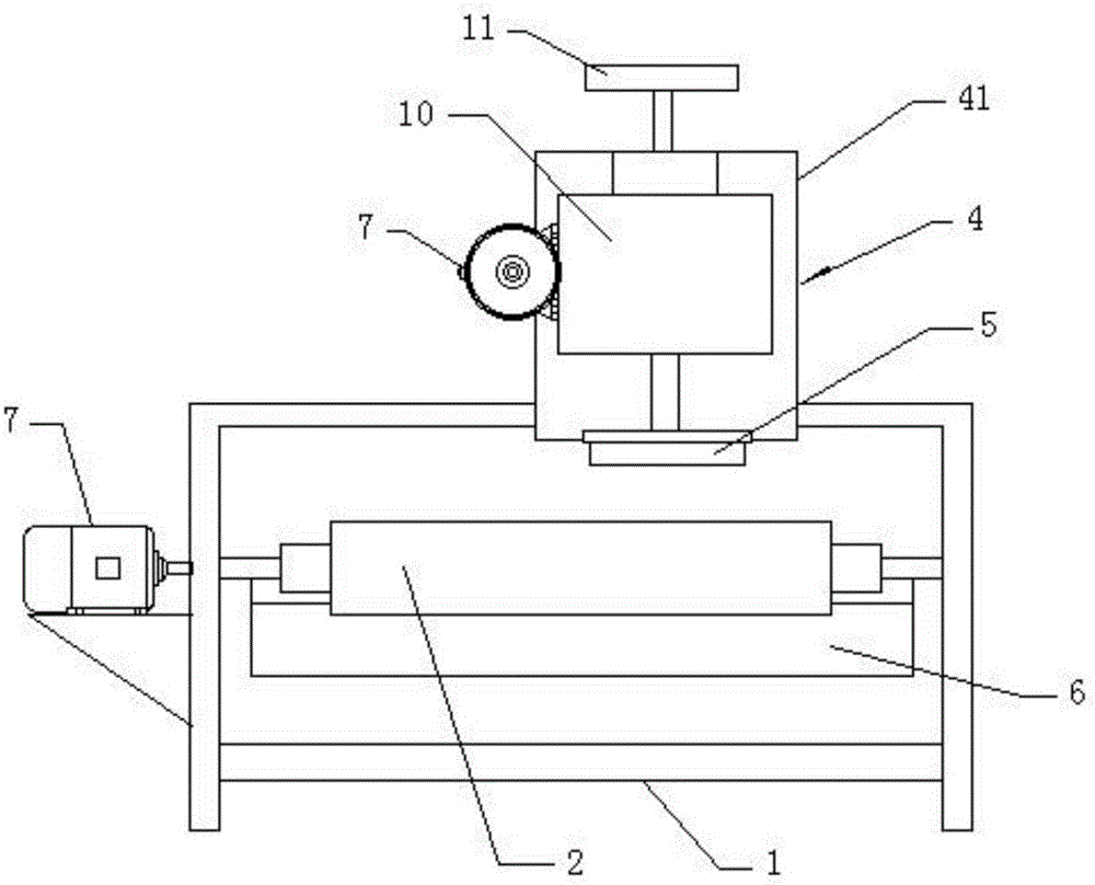 Surface grinding device for nickel mesh core die production