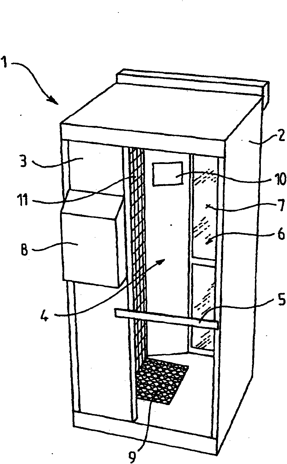 Device and method for monitoring the radioactive contamination of a user