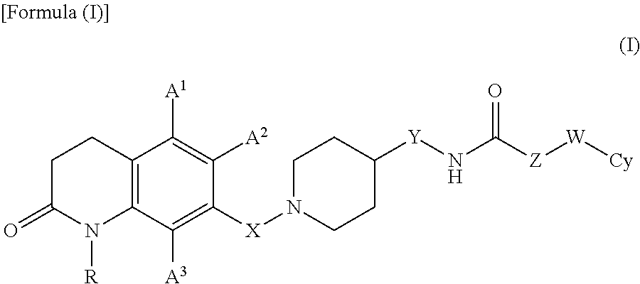 7-piperidinoalkyl-3, 4-dihydroquinolone derivative