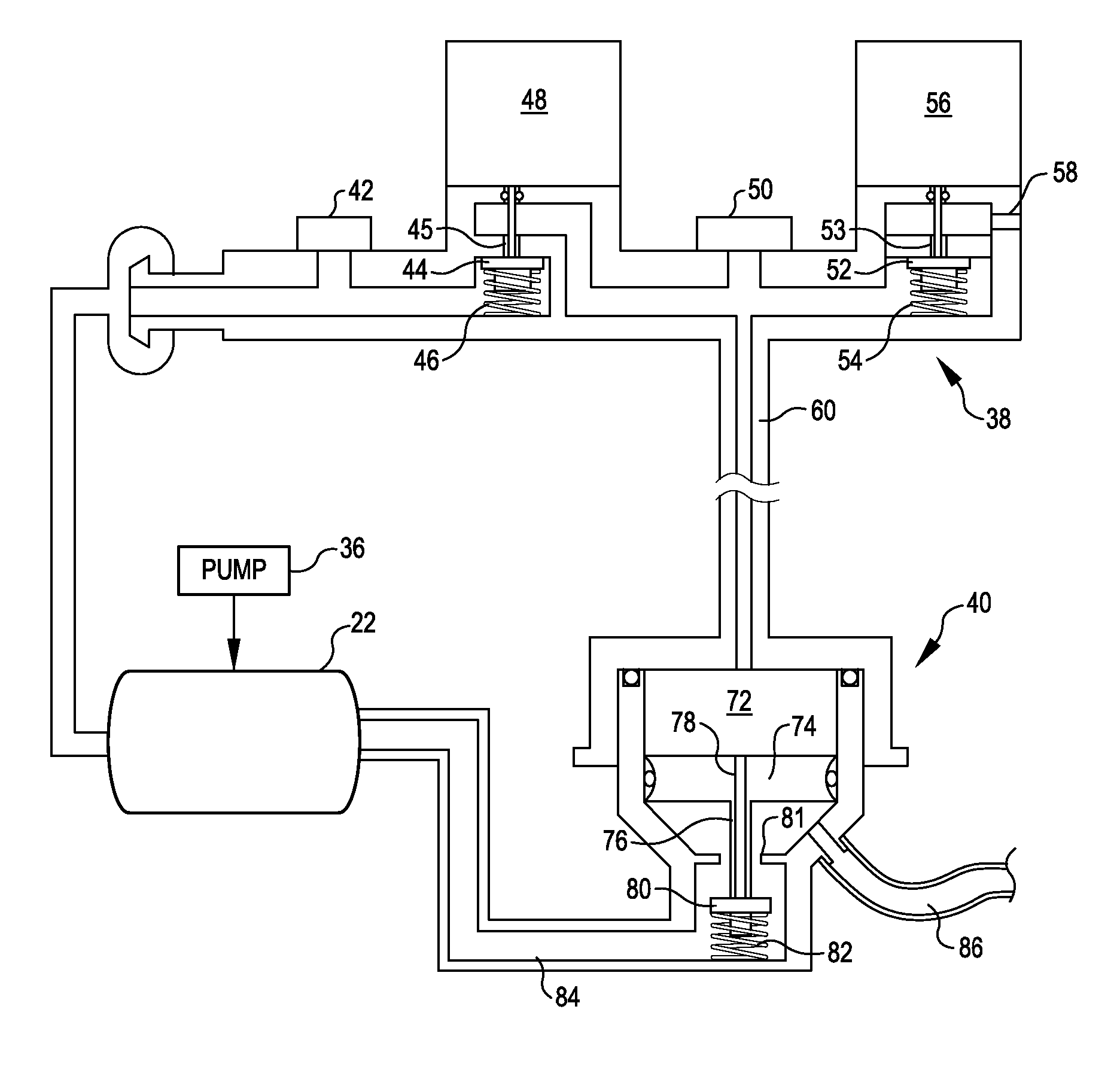 Air compressor having a pneumatic controller for controlling output air pressure