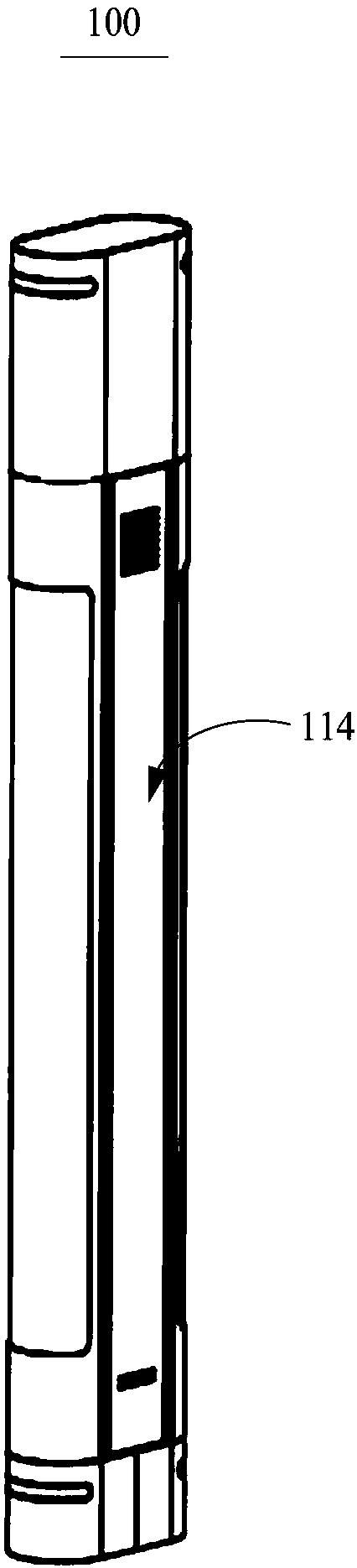 Warning column and warning system