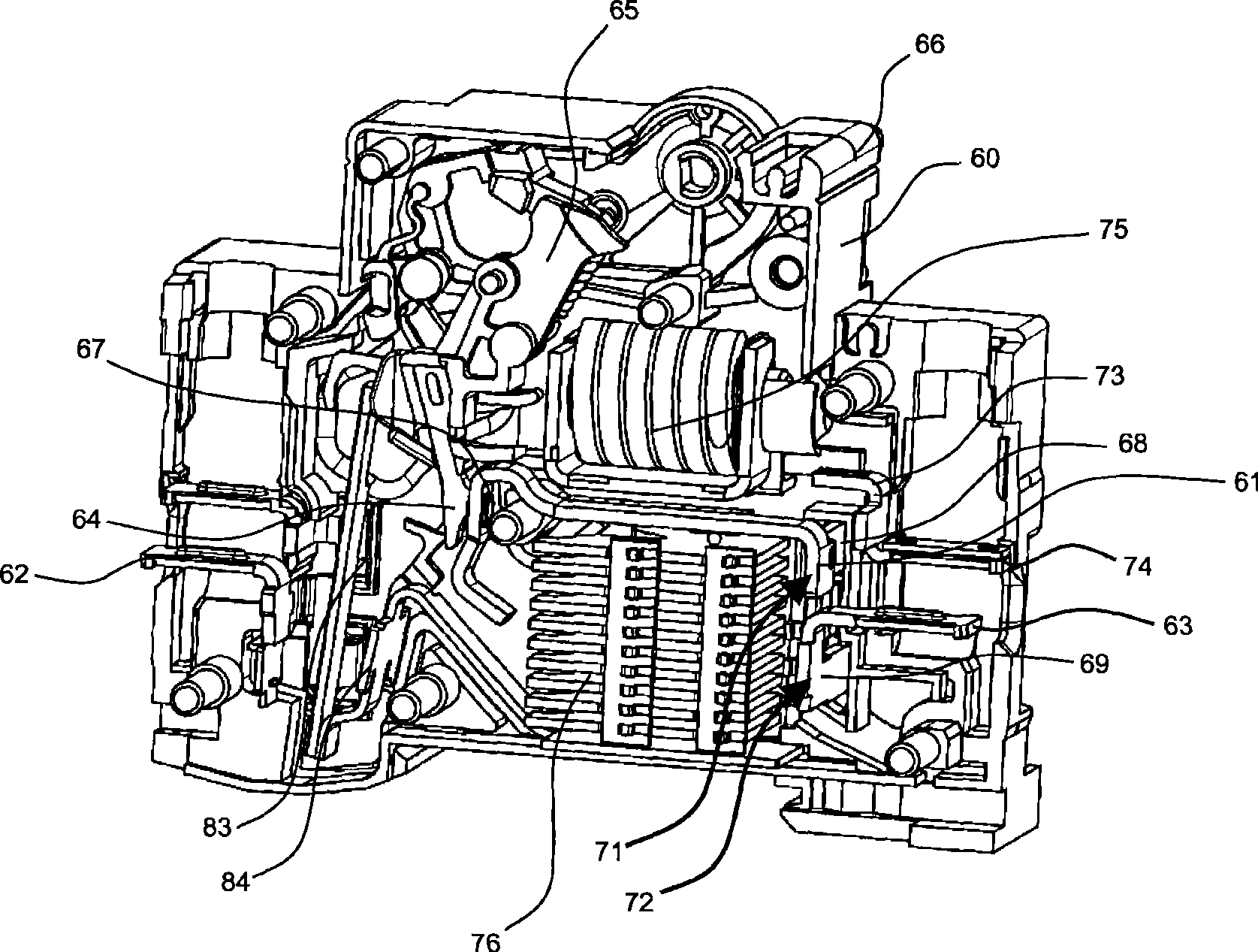 Electric device with differential protection