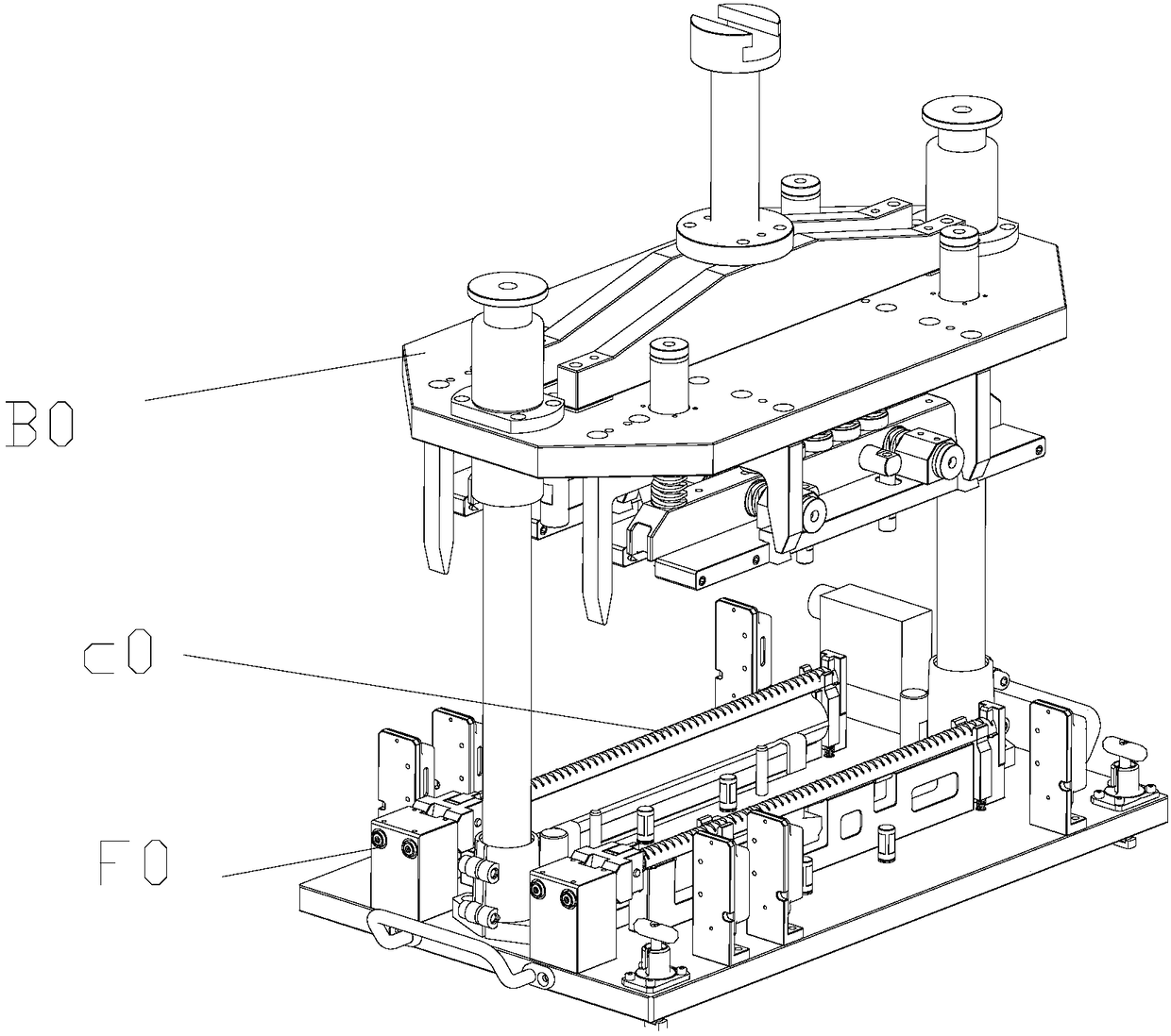 Car condenser header main piece prefabricating tool