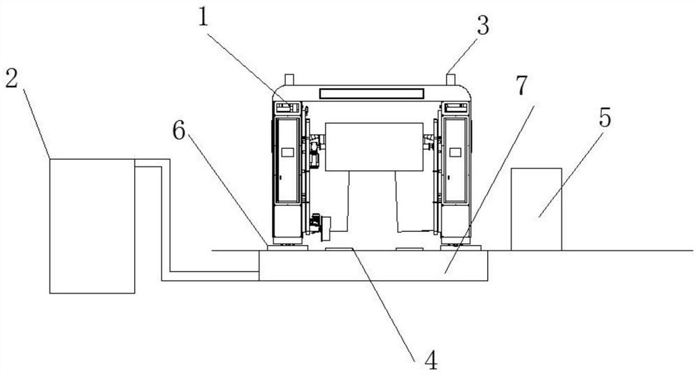 A gantry type automatic car washing system