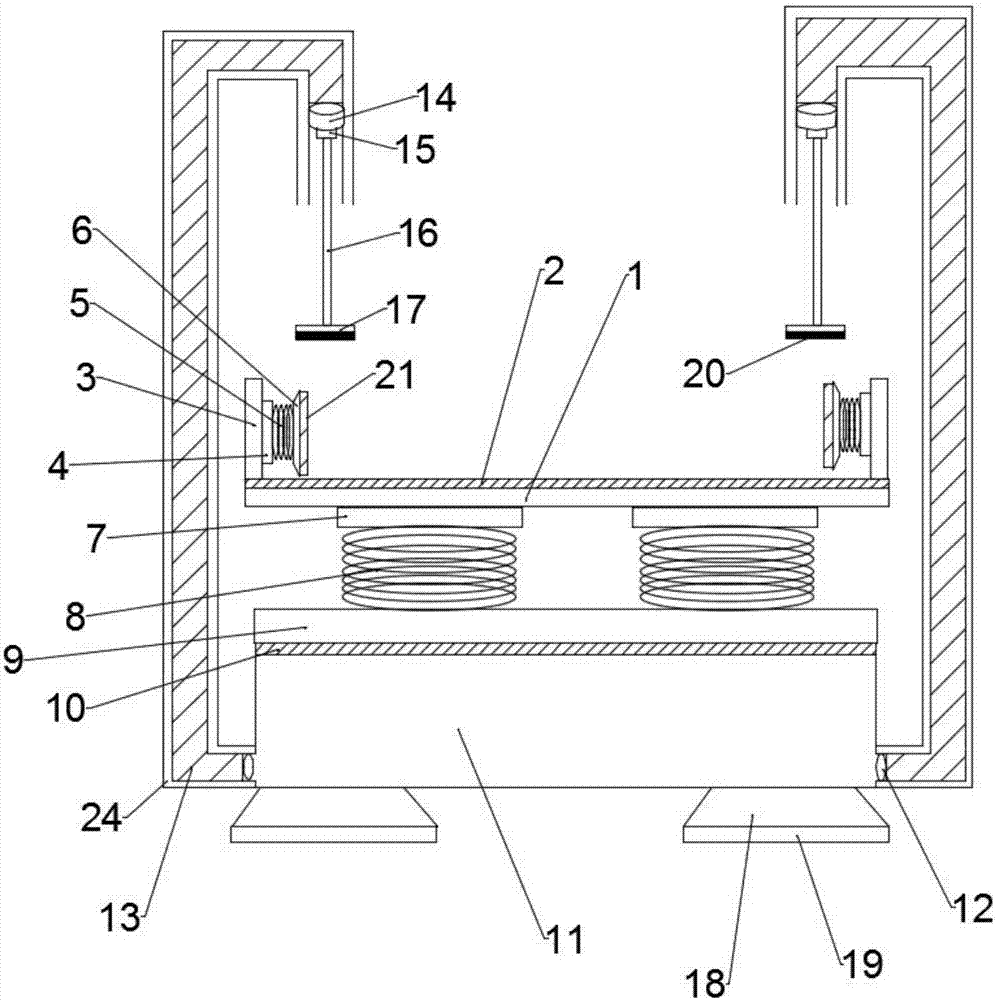 Positioning and fixing device for automobile part stamping die