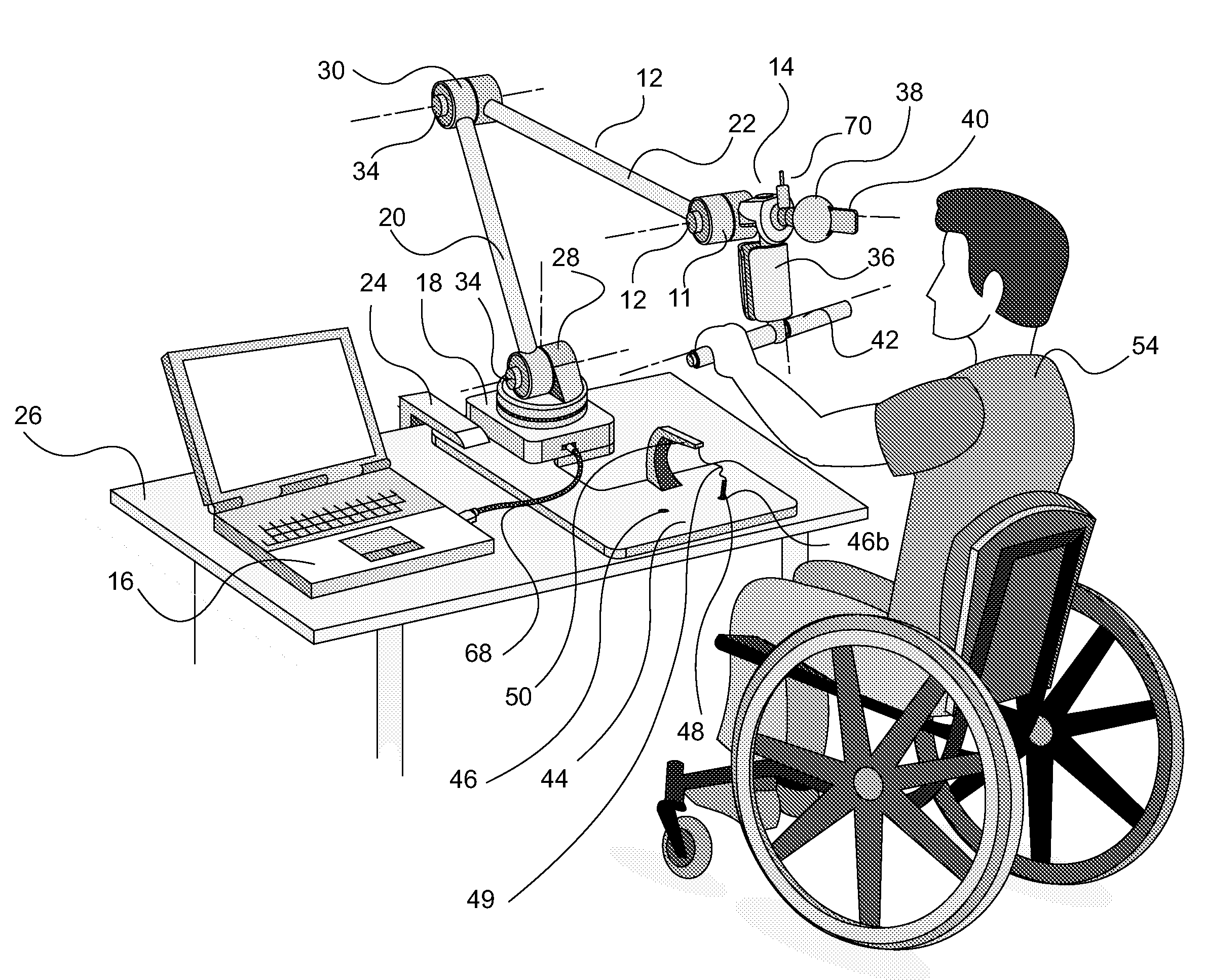 Method and apparatus for automated delivery of therapeutic exercises of the upper extremity