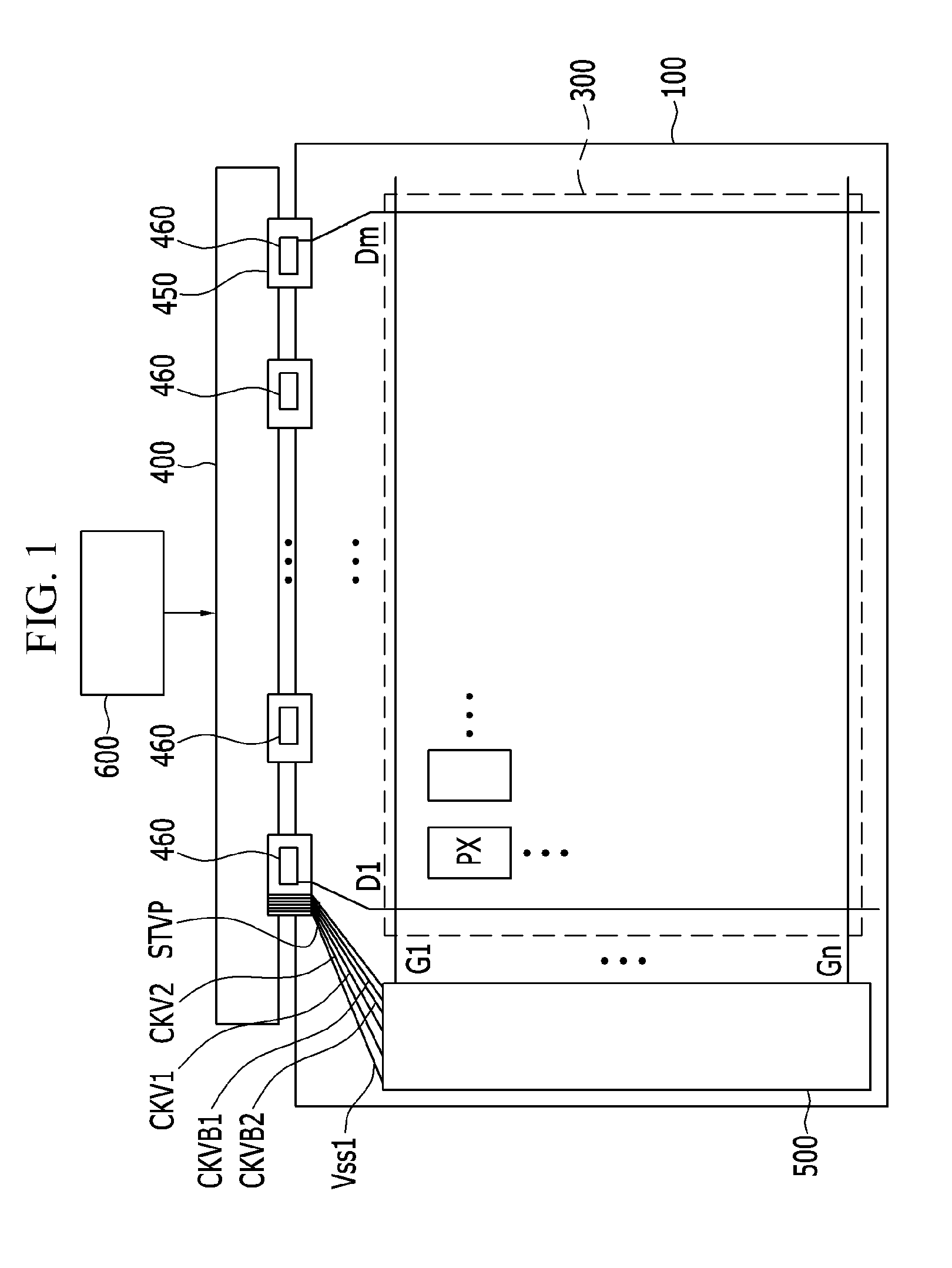 Display panel and gate driver with reduced power consumption