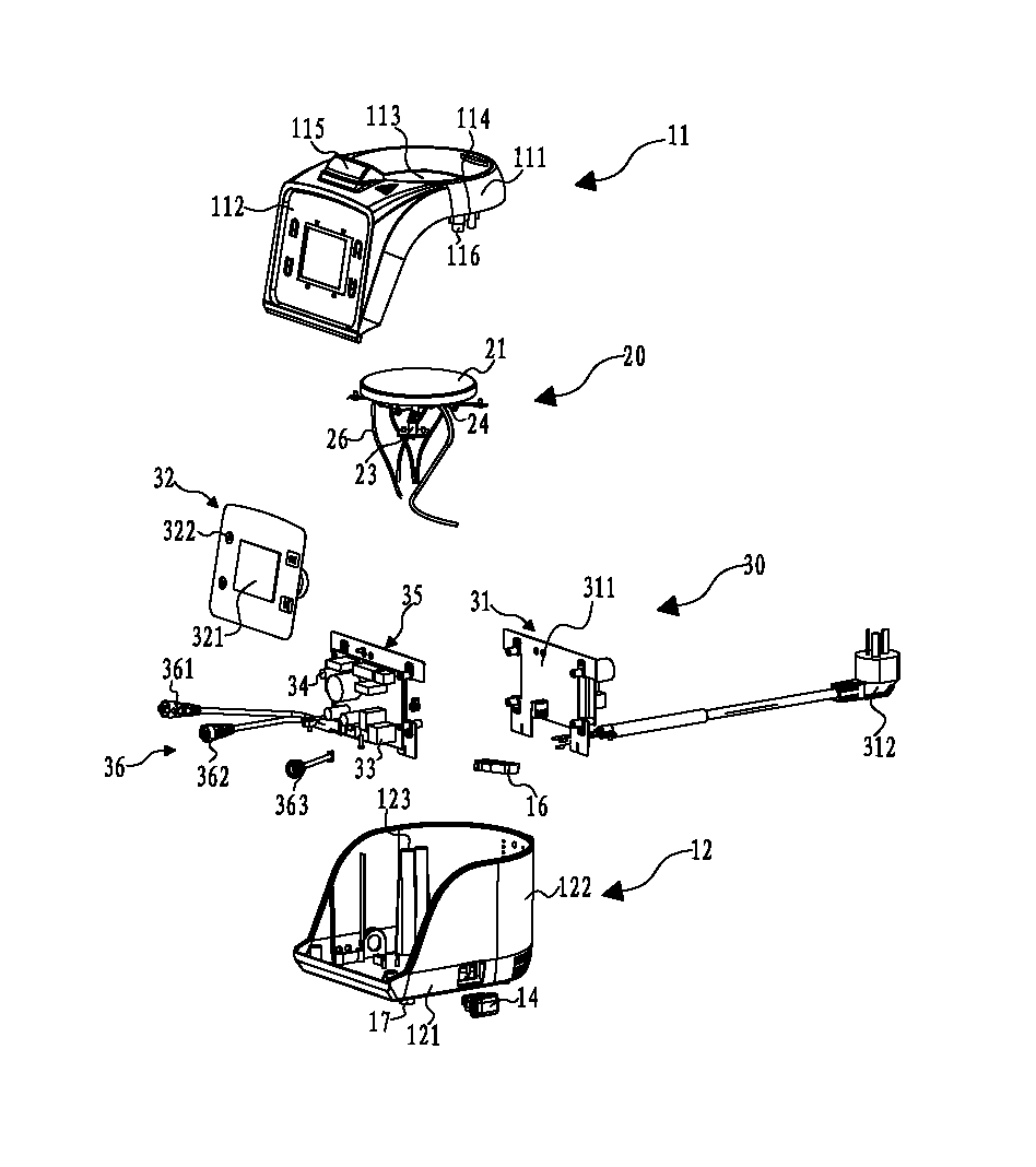 Heating device for gas humidifier