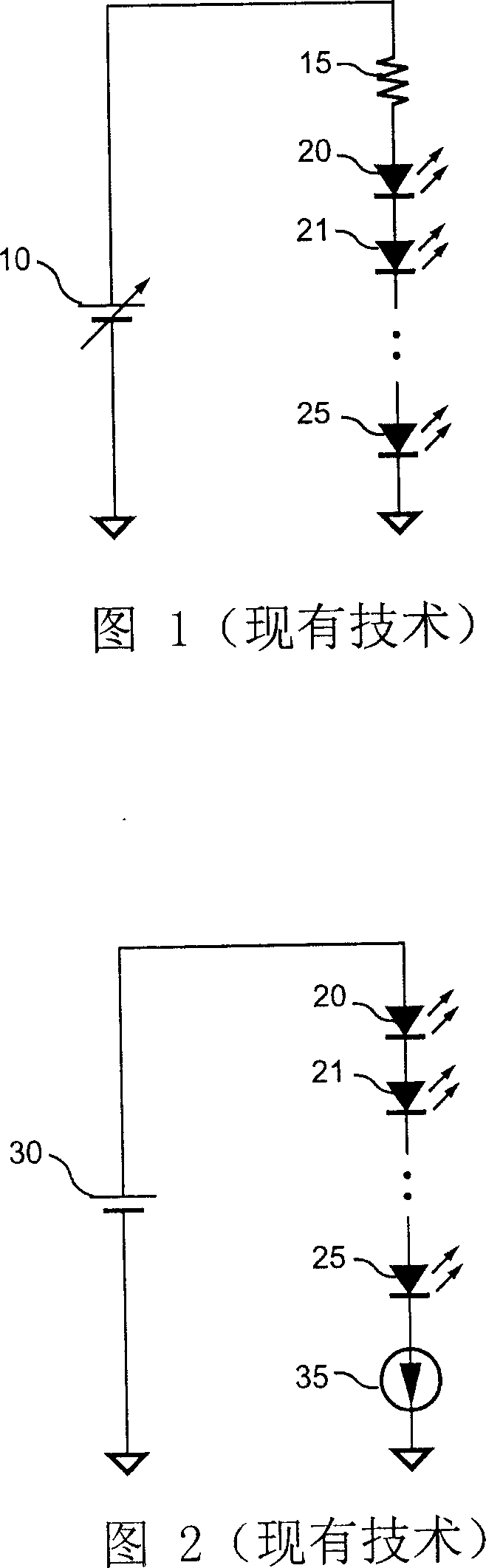 LED driving circuit with the temperature compensation