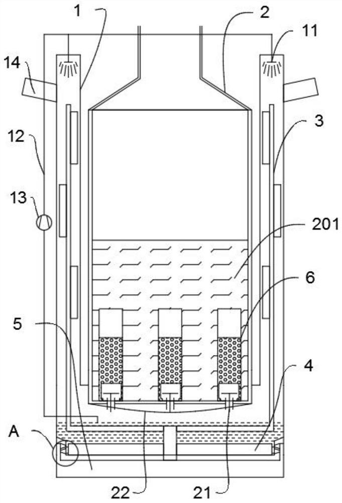 Process decomposition treatment device for medical waste incineration waste gas