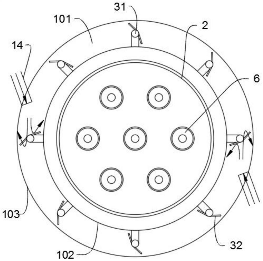 Process decomposition treatment device for medical waste incineration waste gas