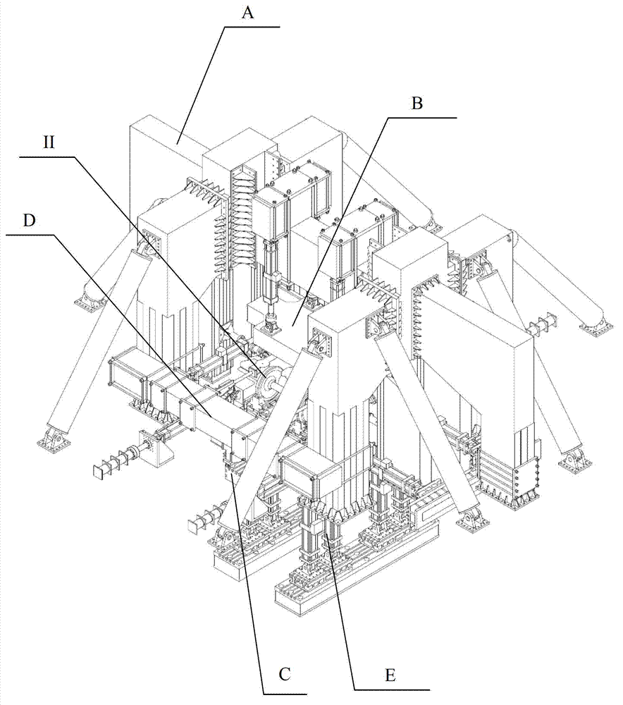 Parameter determining test bed for gantry framework type rail vehicle bogie