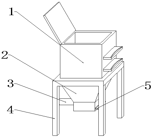 Agricultural mechanical fertilizer storage and taking device