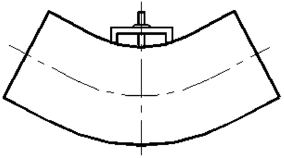 Center-free arc bending radius measuring ruler and bend pipe bending radius measuring method