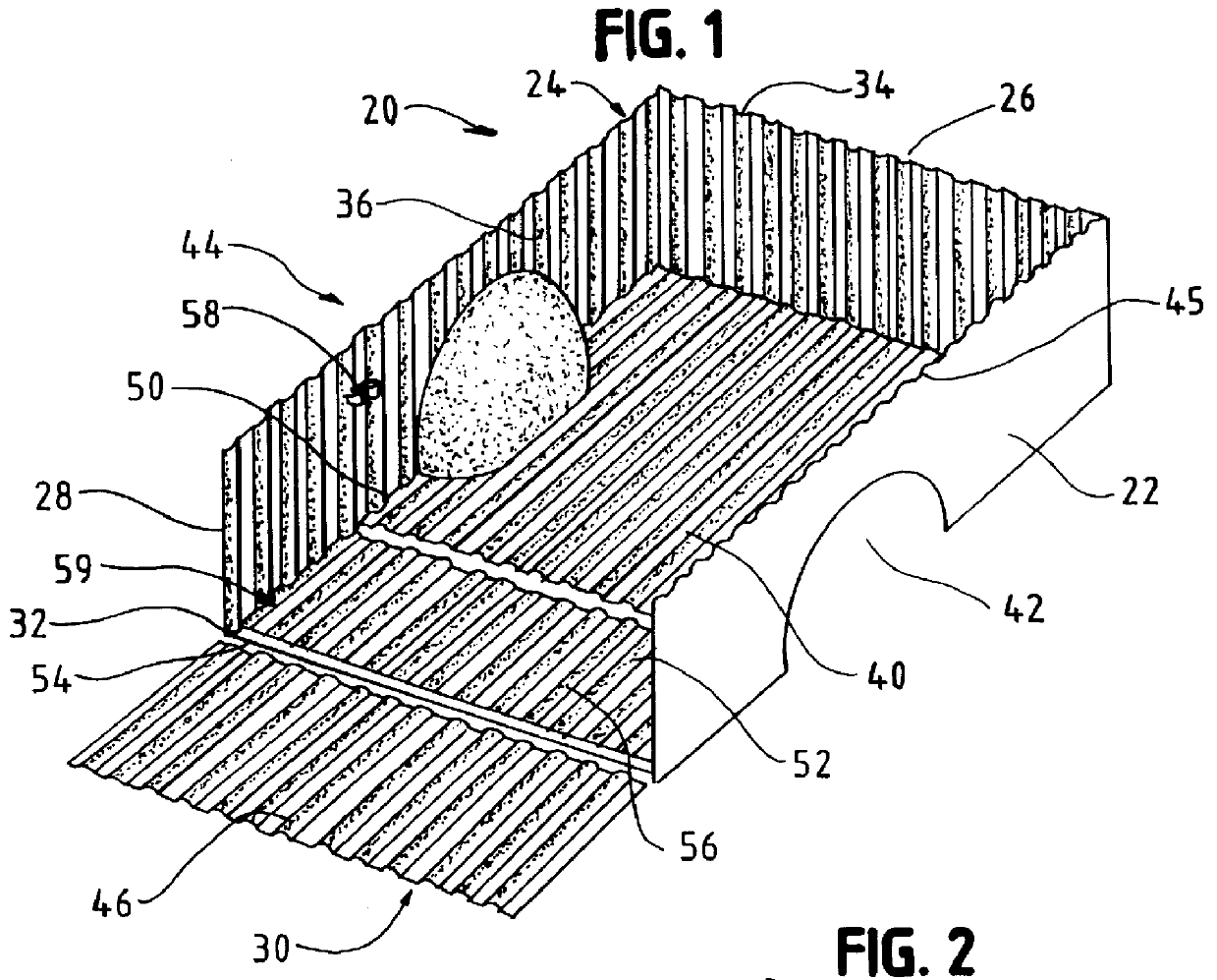 Truck bed liner with hingedly affixed divider