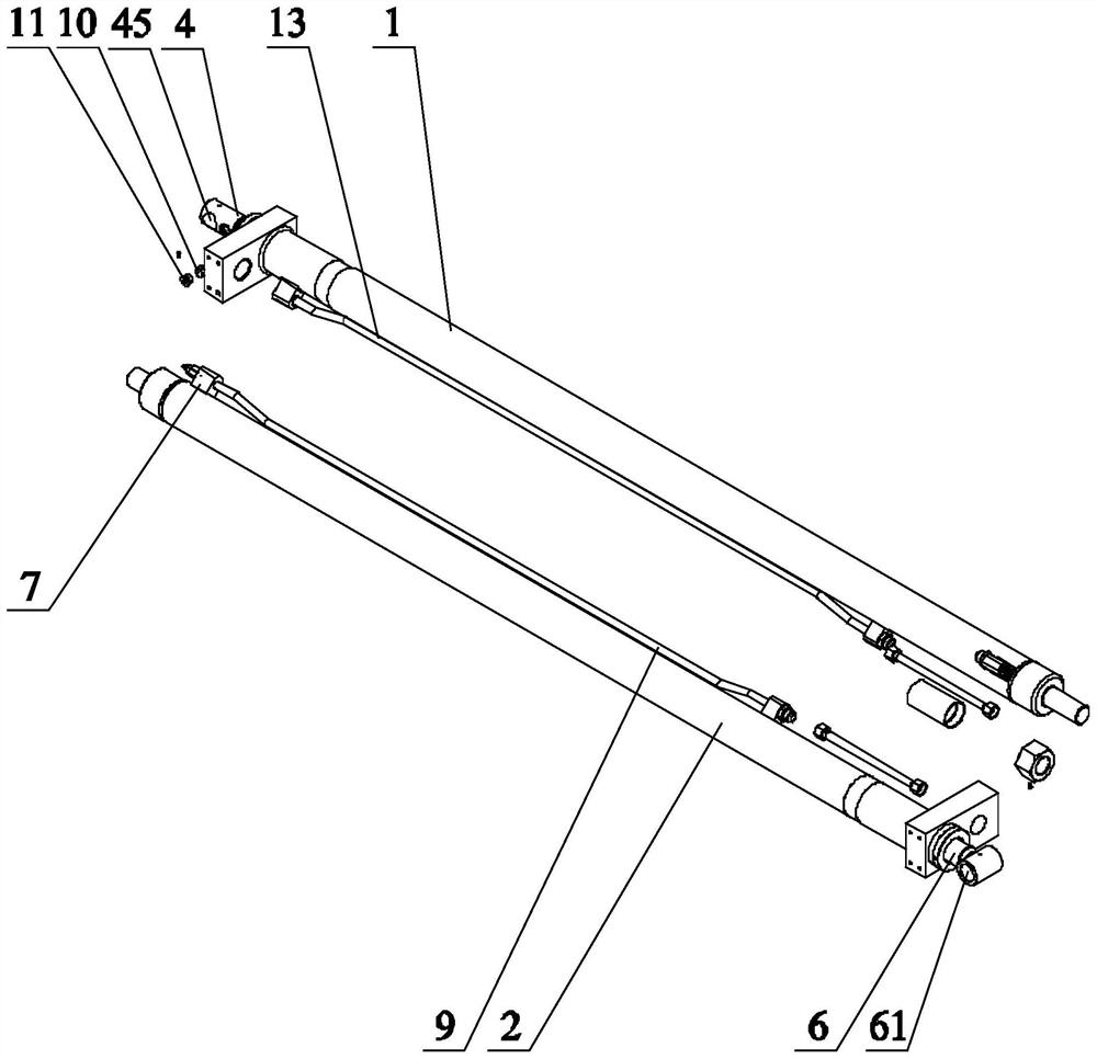 Sequential actuation double-body hydraulic cylinder